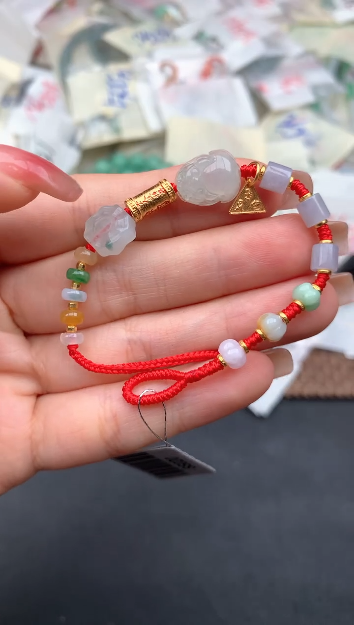 银S925镶嵌挂件翡翠三合鼠猴龙     17手围