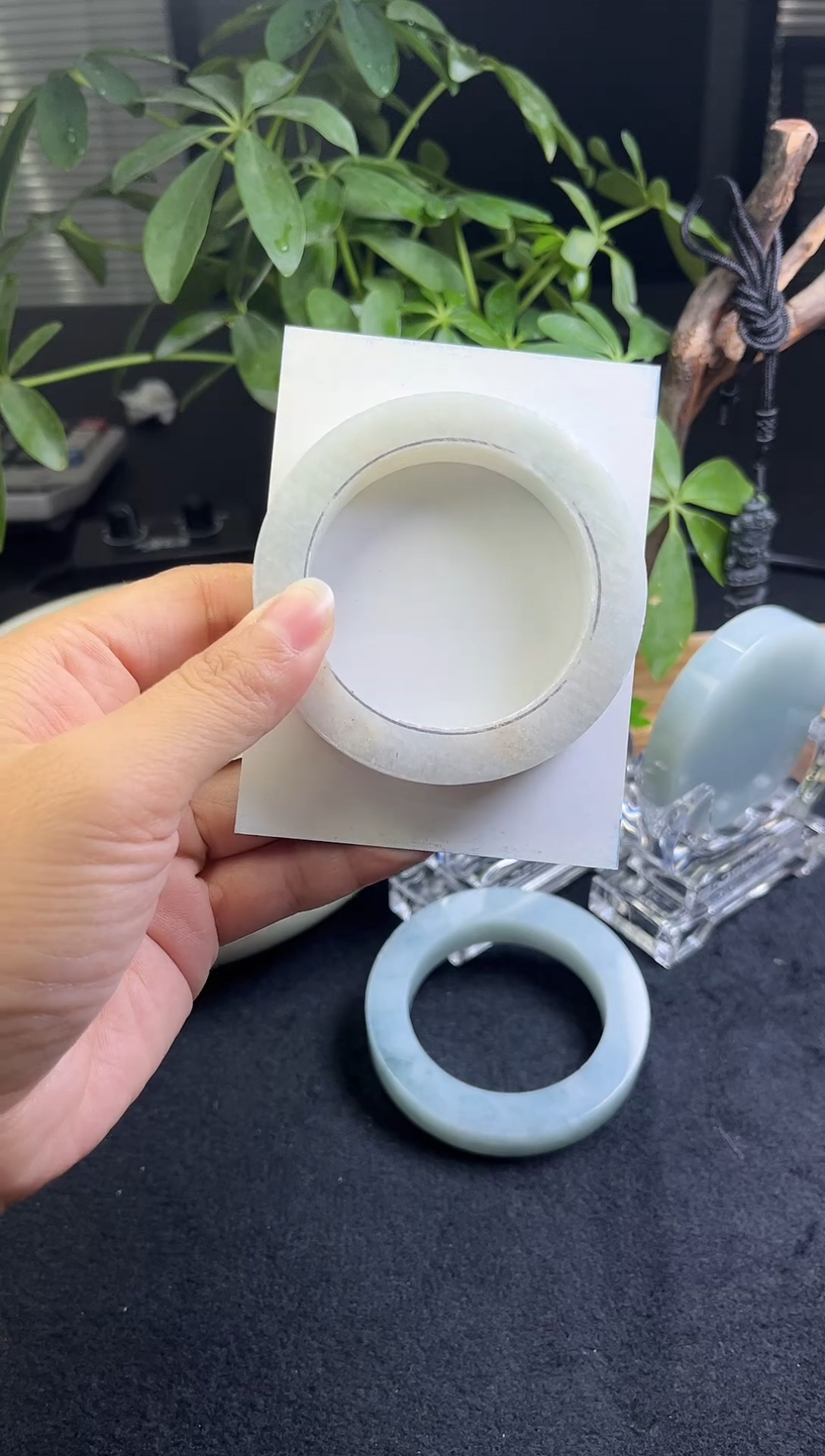 未镶嵌正圈定制翡翠天然缅甸A货翡翠手镯53-57正圈