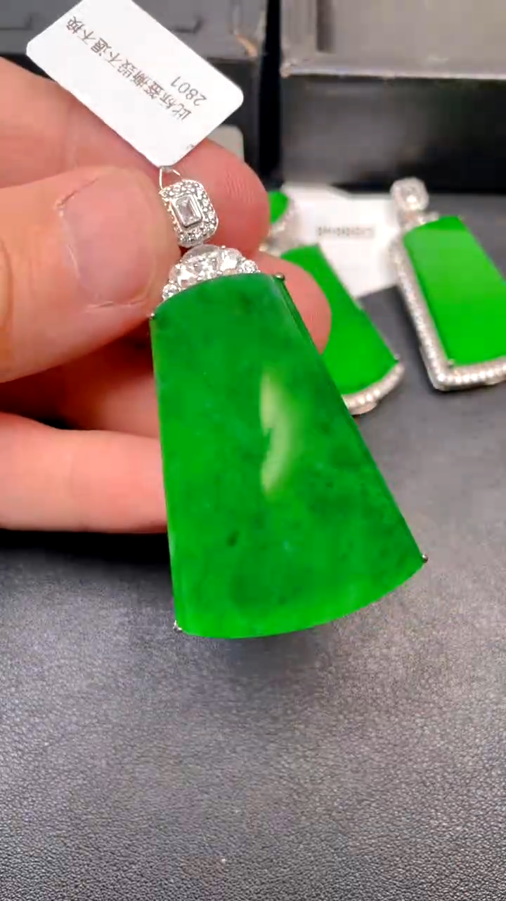 吊坠(不含链)银S925镶嵌翡翠DZ 