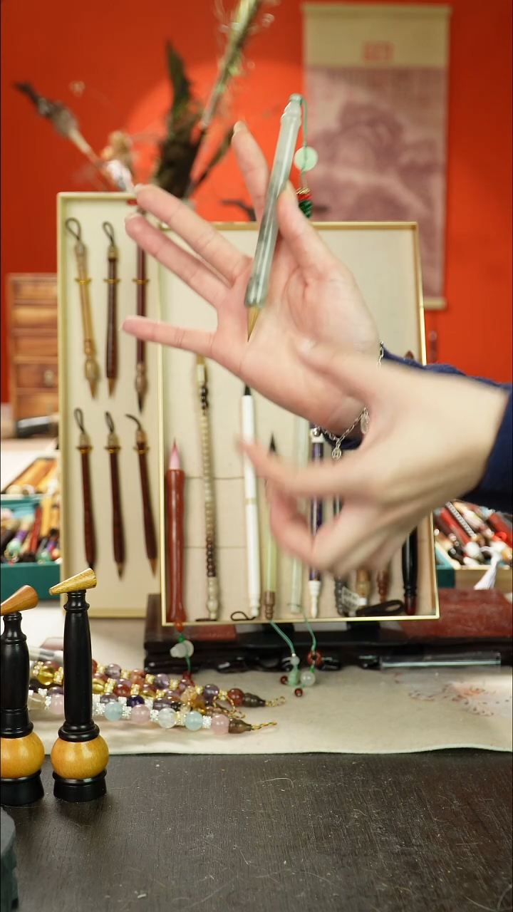 46号闪孤品高货毛笔链接 清水试笔 蘸墨不退