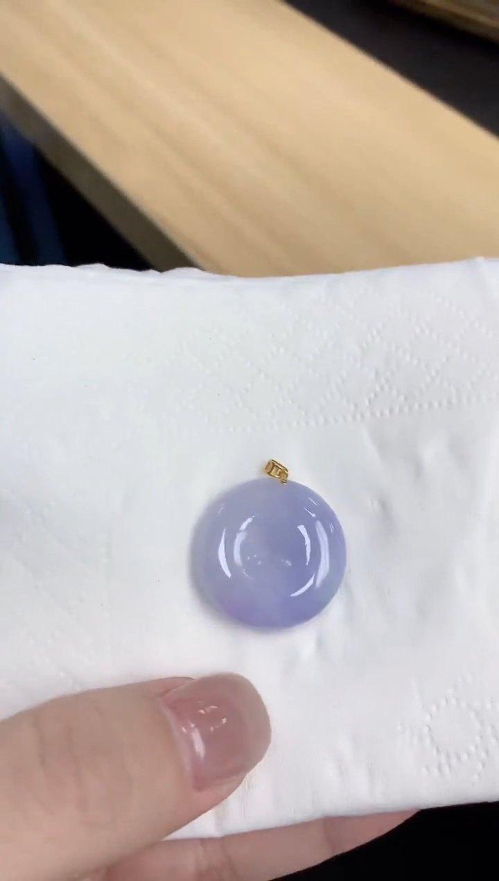 【闪购商品】翡翠颈饰18K金镶嵌天然缅甸翡翠A货