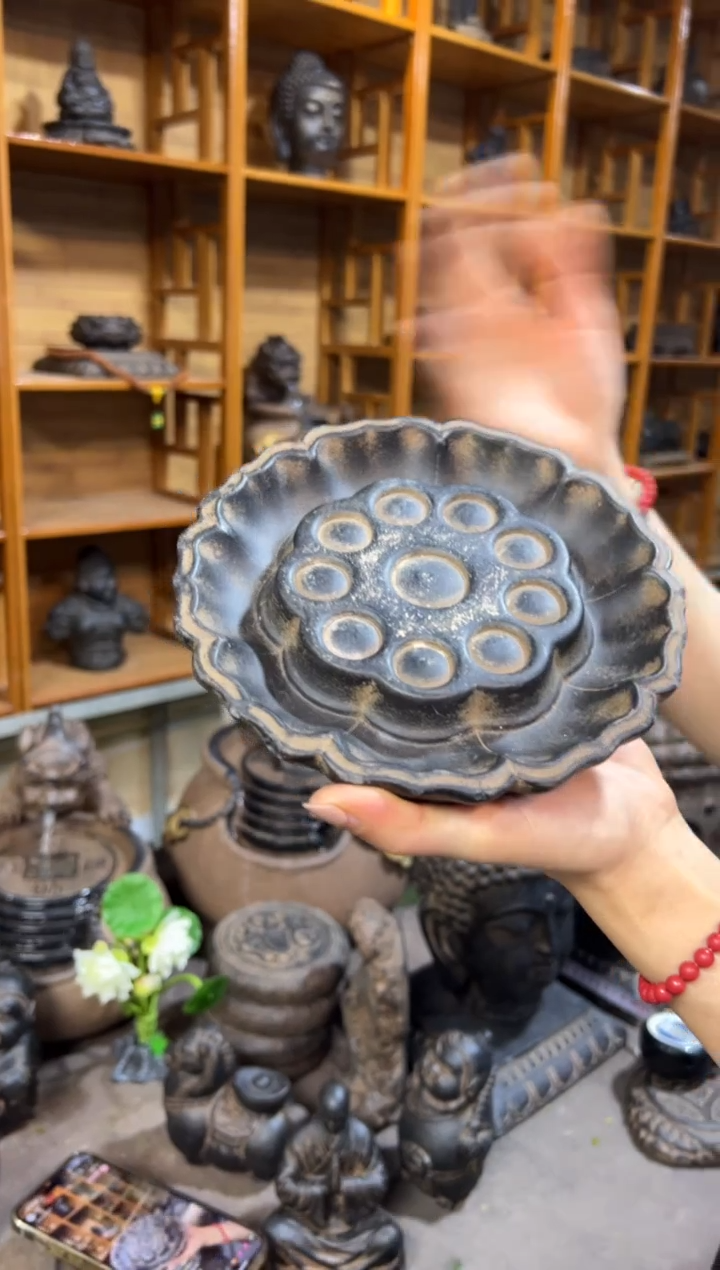 陶土【火山泥】莲蓬壶承