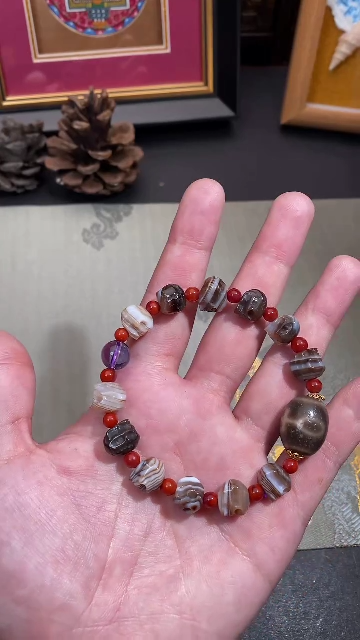 【闪购商品】玛瑙/玉髓颈饰未镶嵌Z27662贵人手串