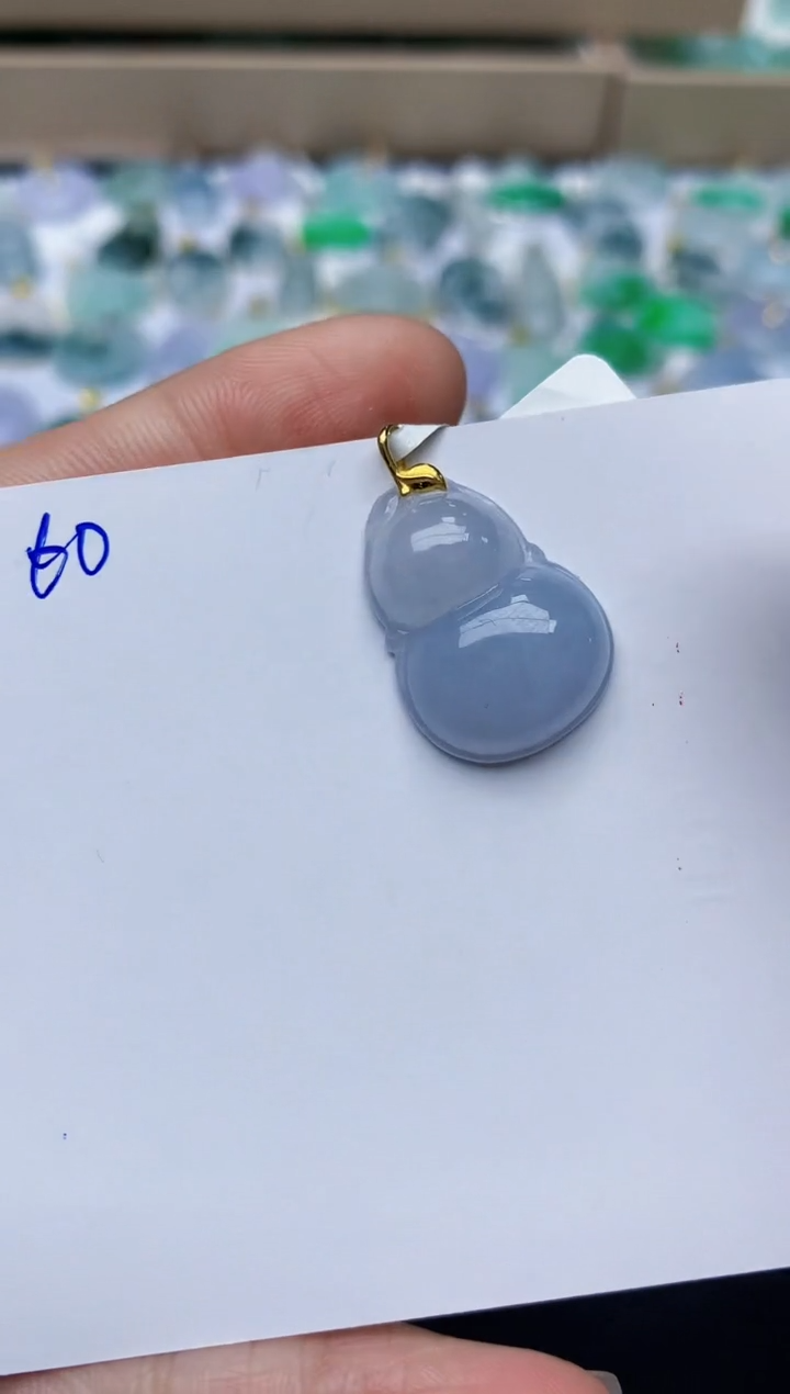 【闪购商品】翡翠颈饰18K金镶嵌天然翡翠A货   