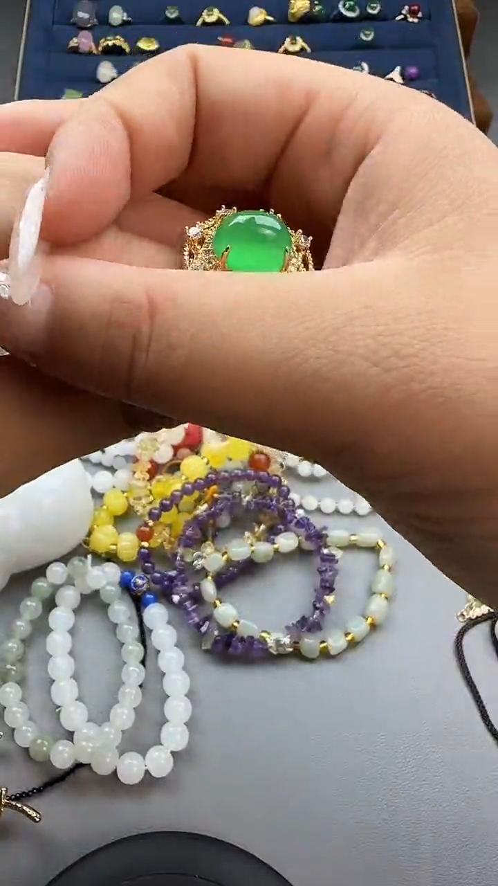 玛瑙/玉髓戒指合金多样性发货拍一发一