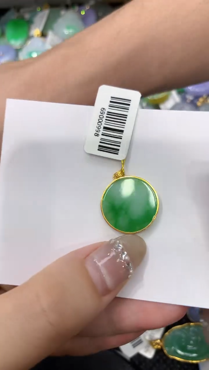 【闪购商品】翡翠颈饰18K金镶嵌222222222