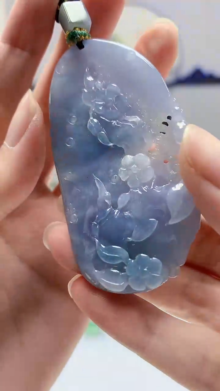 【闪购商品】定制翡翠未镶嵌5028zm-毛货挂件