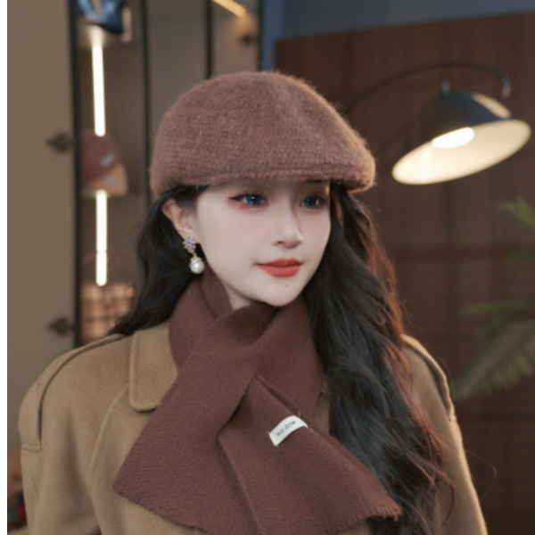 复古冰岛反戴文艺贝雷帽女秋冬百搭显脸小前进帽减龄鸭舌帽