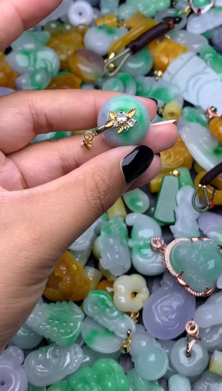 翡翠未镶嵌颈饰天然缅甸翡翠吊坠