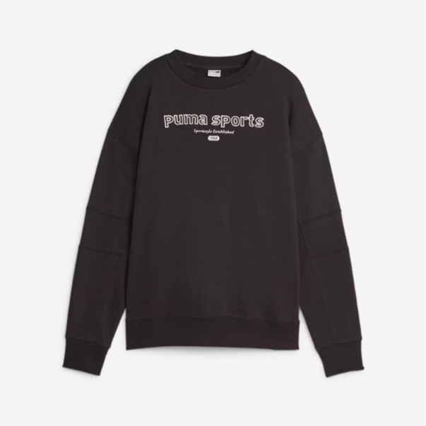 PUMA/彪马女子运动休闲简约宽松圆领卫衣套头衫 623482-04-01