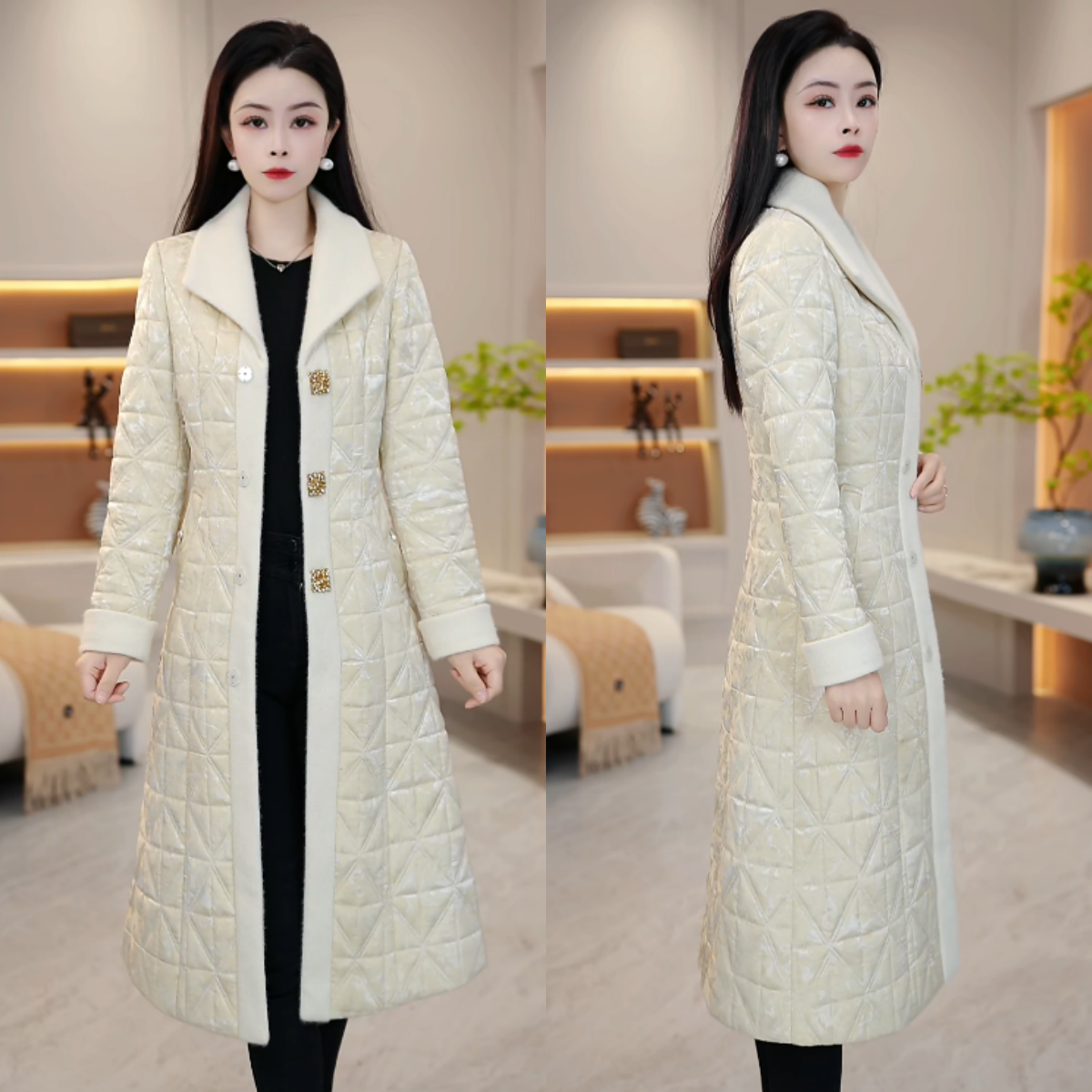 【时尚气质夹棉保暖外套】LY292 洋气百搭减龄修身收腰显瘦冬季新款