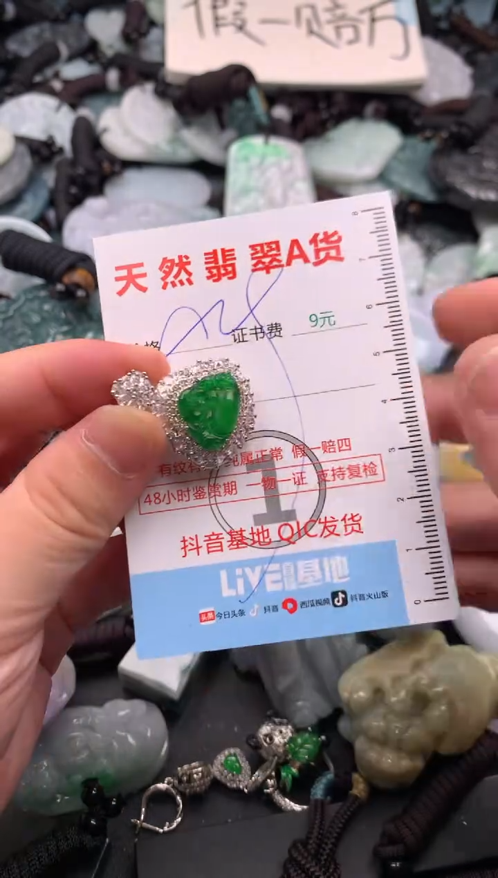 翡翠未镶嵌吊坠(不含链)1