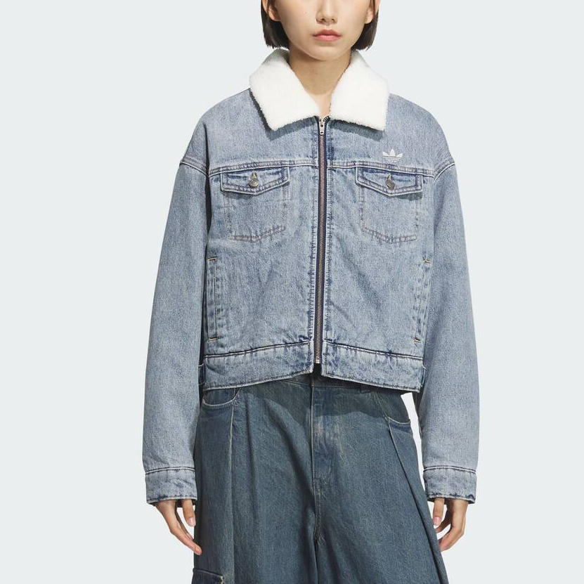 【滔搏联动】阿迪达斯女子FEMME DENIM PAD双旦礼薄棉服 KC2626