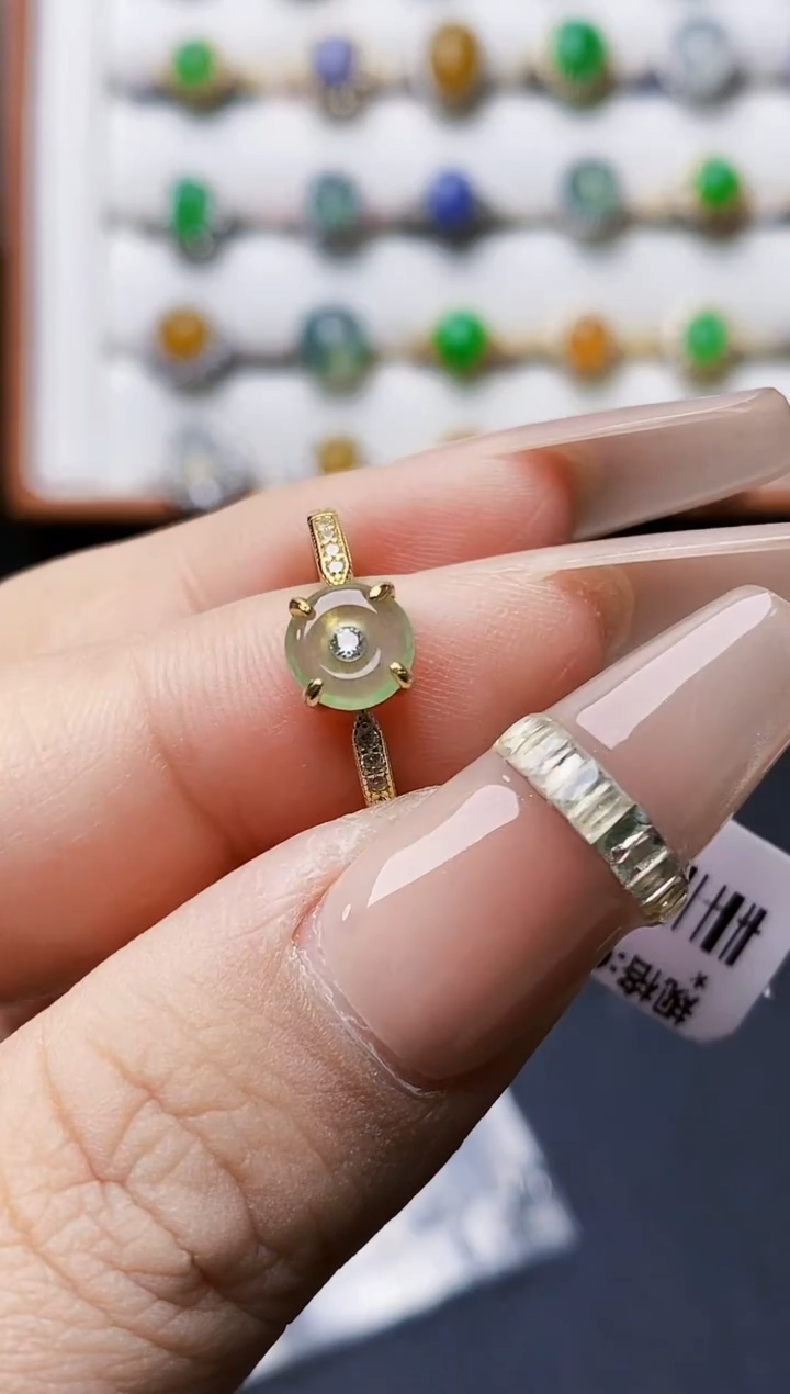 银S925镶嵌戒指翡翠1270