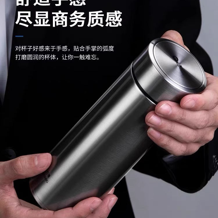 万象保温杯带滤网316不锈钢泡茶水杯子便携大容量商务杯