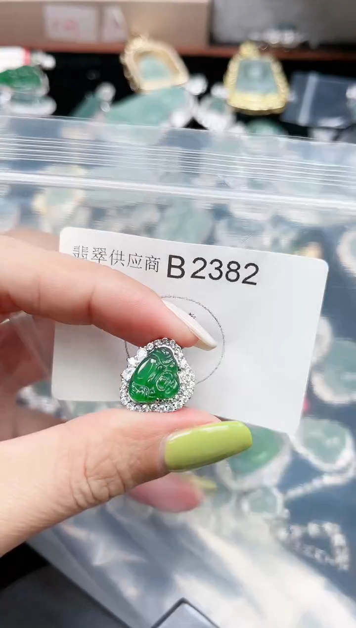 【闪购商品】翡翠颈饰未镶嵌2382赠皮绳