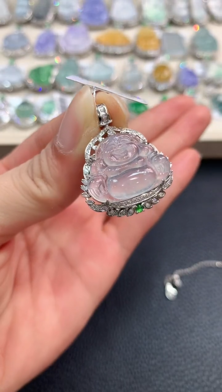 【闪购商品】翡翠吊坠(不含链)18K金镶嵌n15       