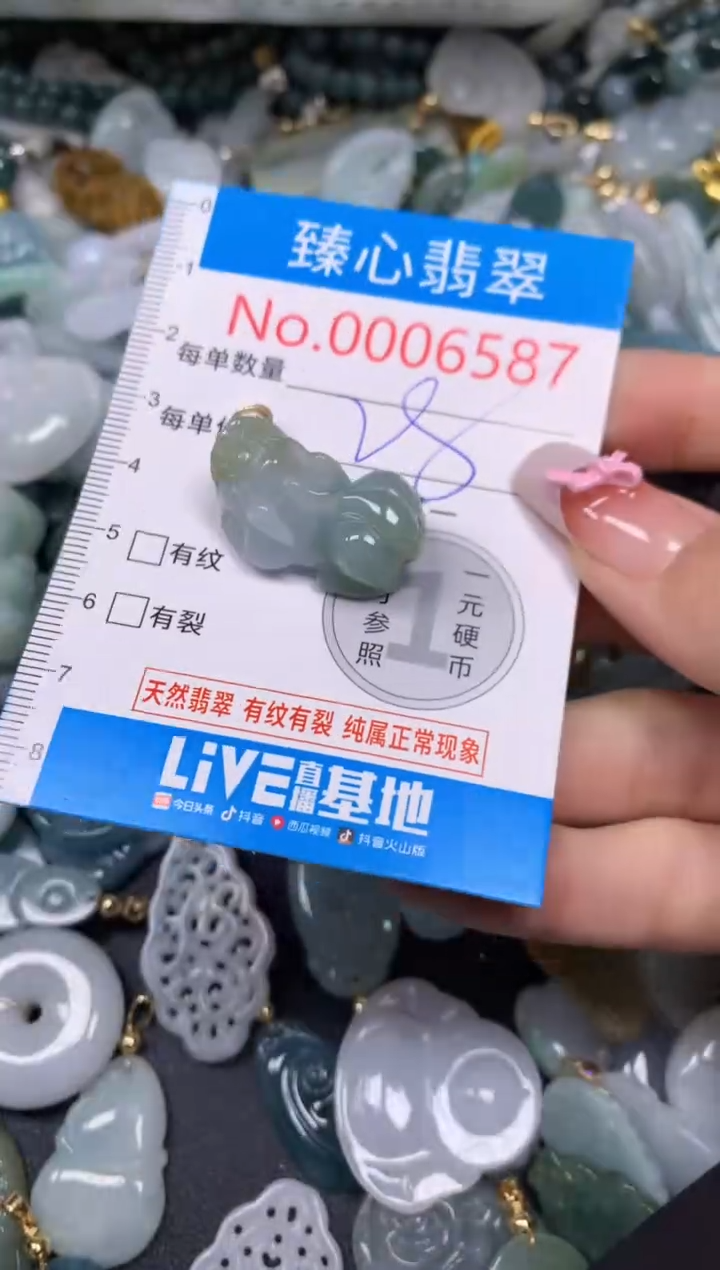 【闪购商品】翡翠颈饰未镶嵌含绳0006587