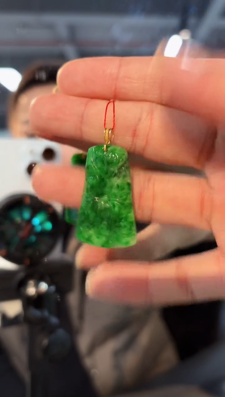 【闪购商品】翡翠颈饰18K金镶嵌缅料A货/支持复检/一件