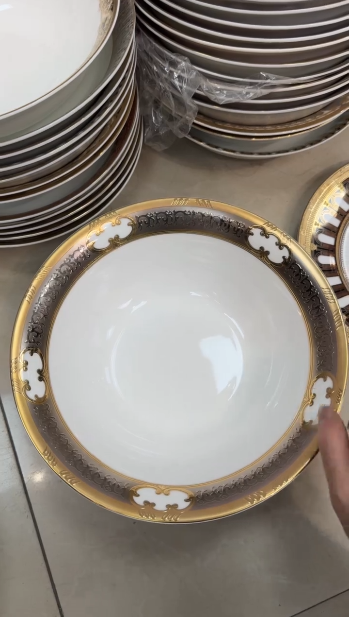 【闪购商品】瓷片9英寸汤碗福利款 微瑕 