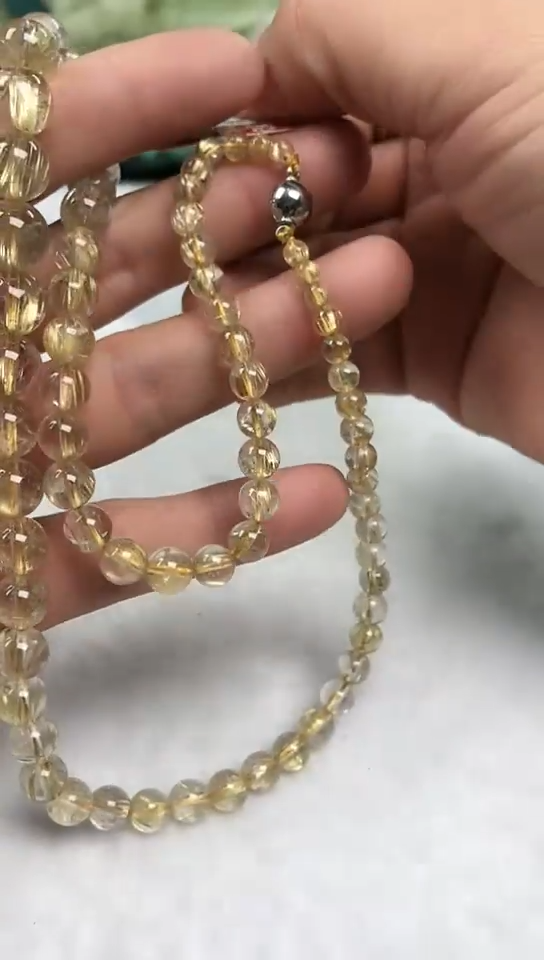 【闪购商品】发晶手链银S925镶嵌塔链铜发晶