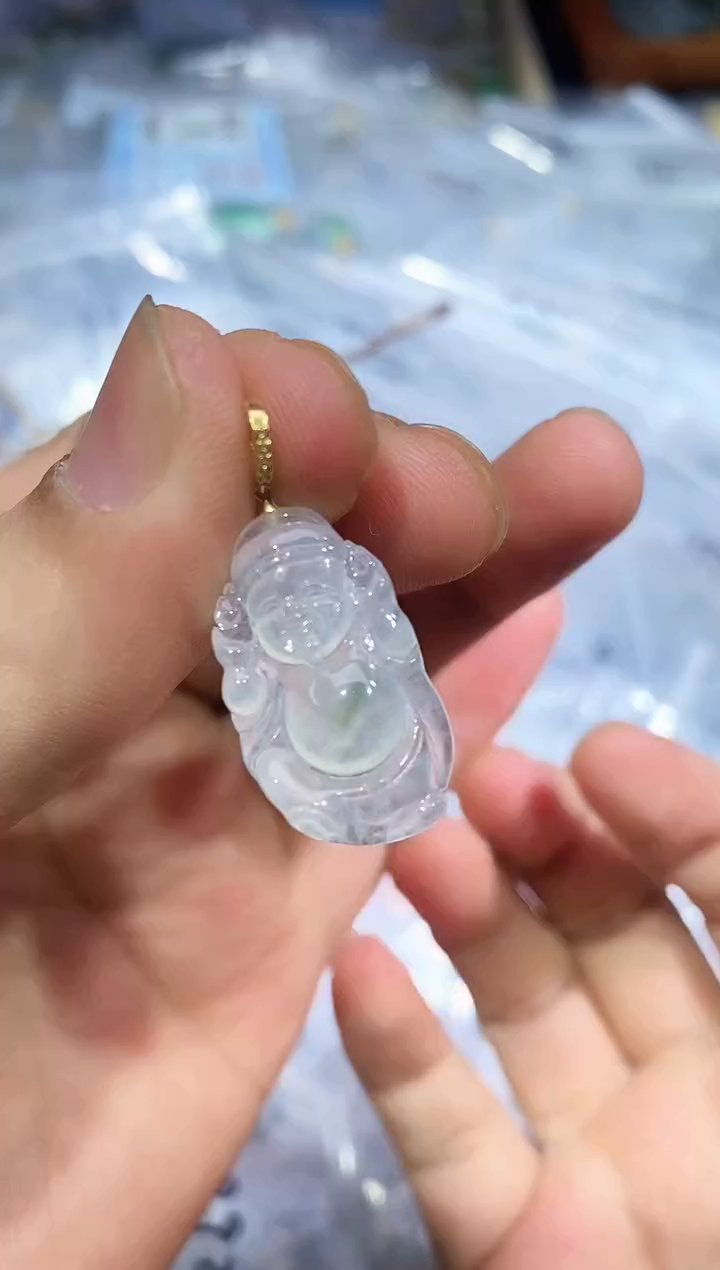 翡翠18K金镶嵌颈饰250528364