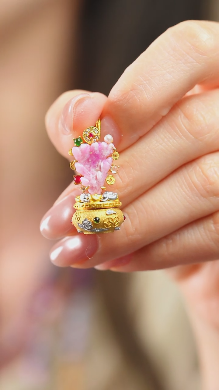 苏纪石（舒俱来）18K金镶嵌吊坠(不含链)2