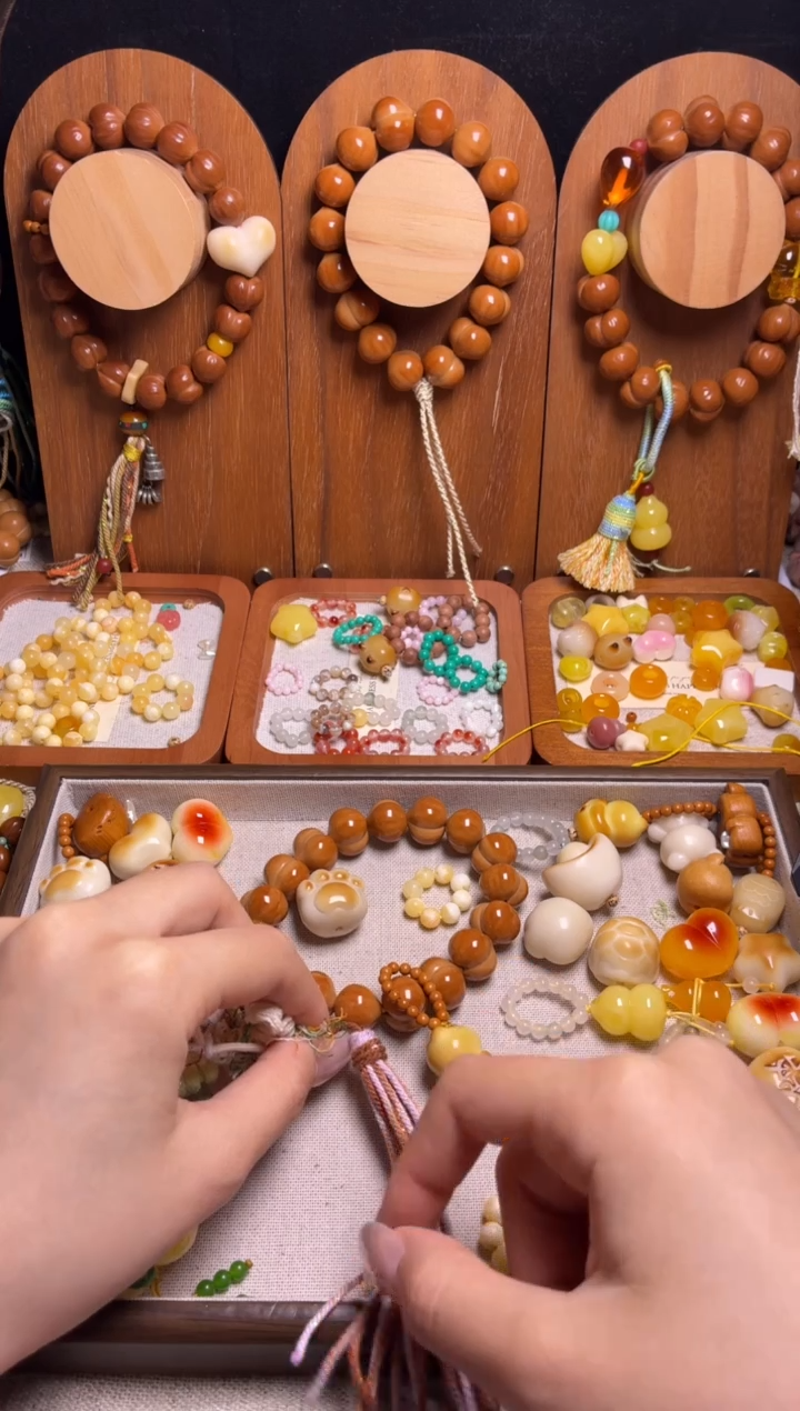 手串猴头核桃宝*钗全品纯手工姬宝猫爪黄跑环悟道猫吊坠紫咖流苏