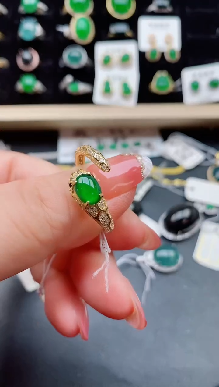 【闪购商品】翡翠戒指银S925镶嵌1212121