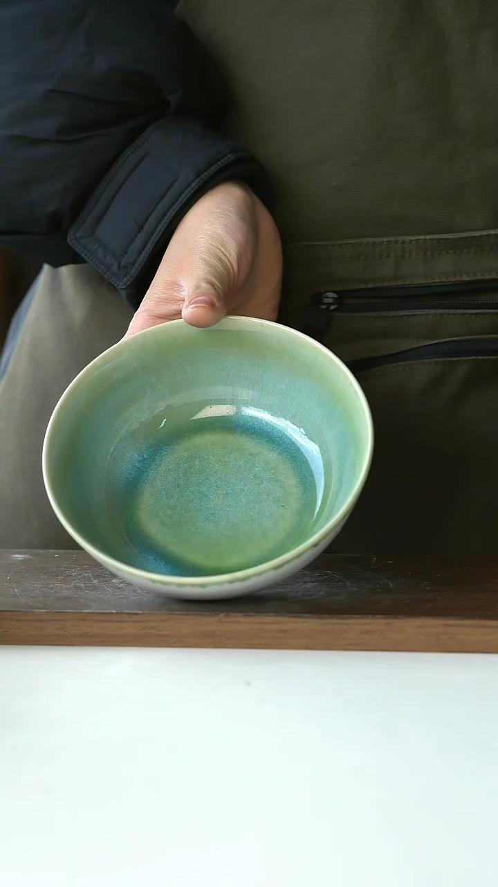 【闪购商品】陶瓷葡萄窑变早餐碗微瑕14.5