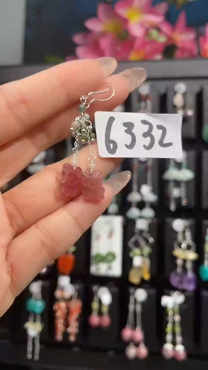 银S925镶嵌耳饰紫晶 喜欢拍