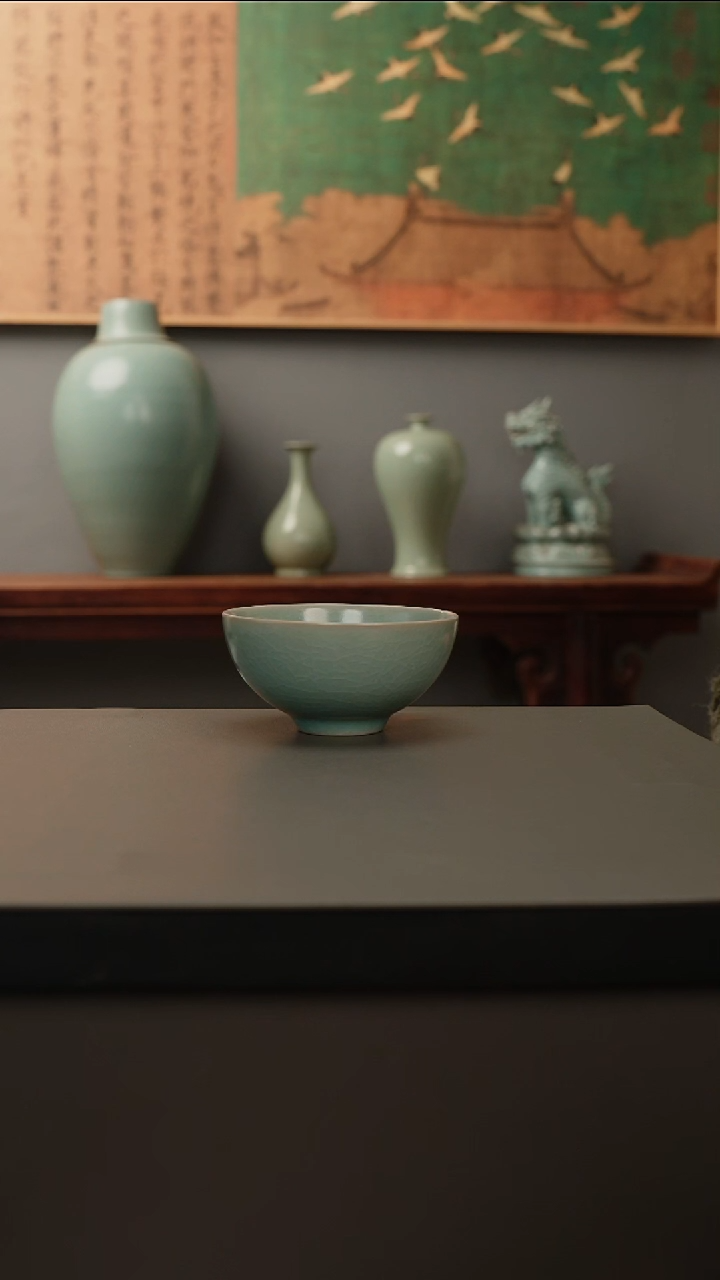 【闪购商品】杯仿古釉原矿 鸡心杯