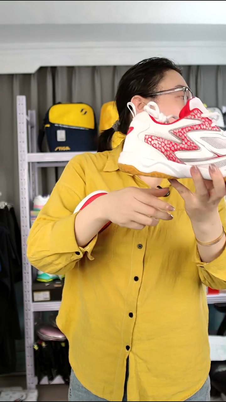 玮*kzp乒乓球运动鞋白红42码