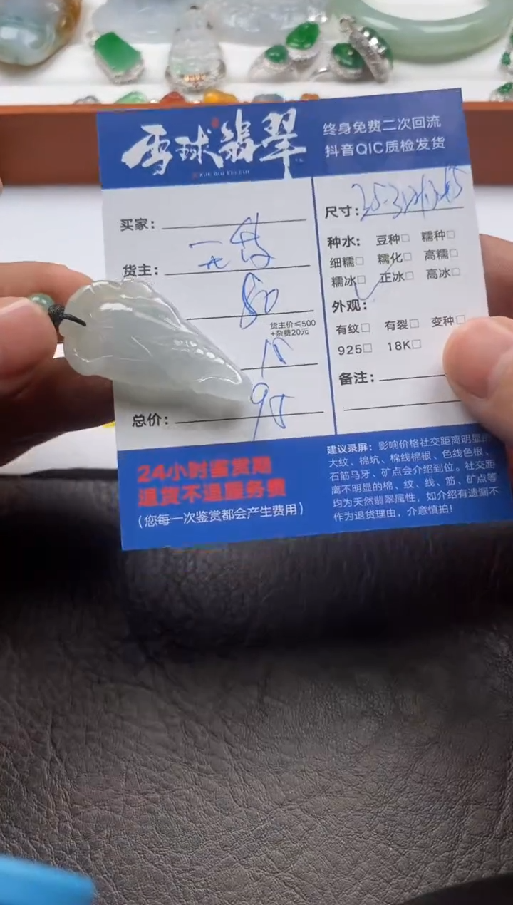 【闪购商品】翡翠颈饰未镶嵌10781010240