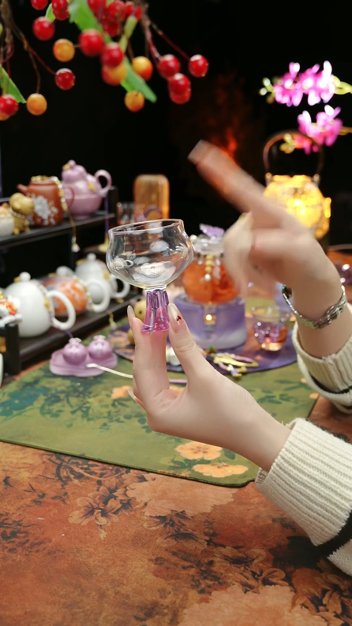 【闪购商品】紫色高足主人杯60cc@@@@