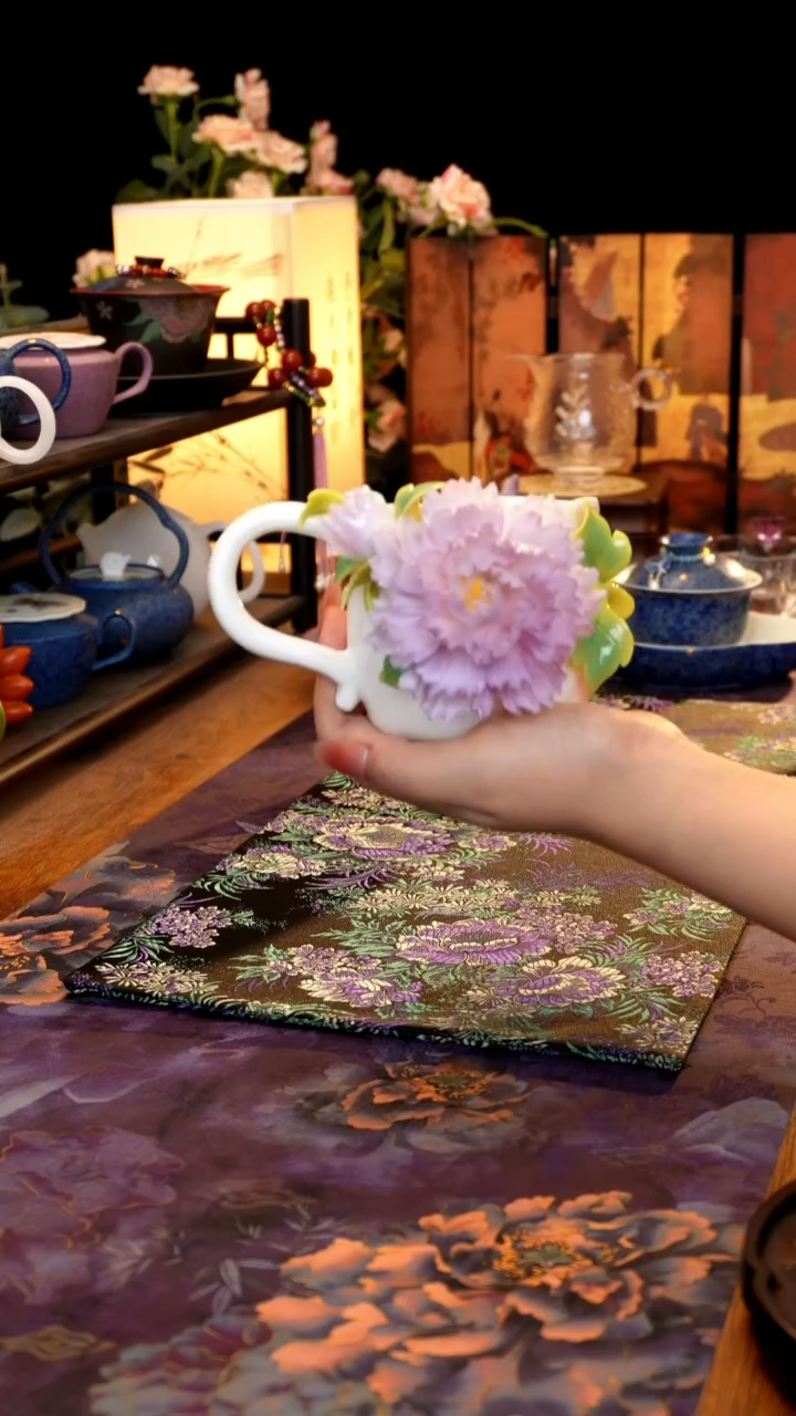 非遗紫牡丹咖啡杯······