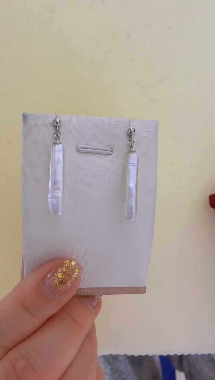 【闪购商品】淡水珍珠耳饰未镶嵌银条+S925银耳钉