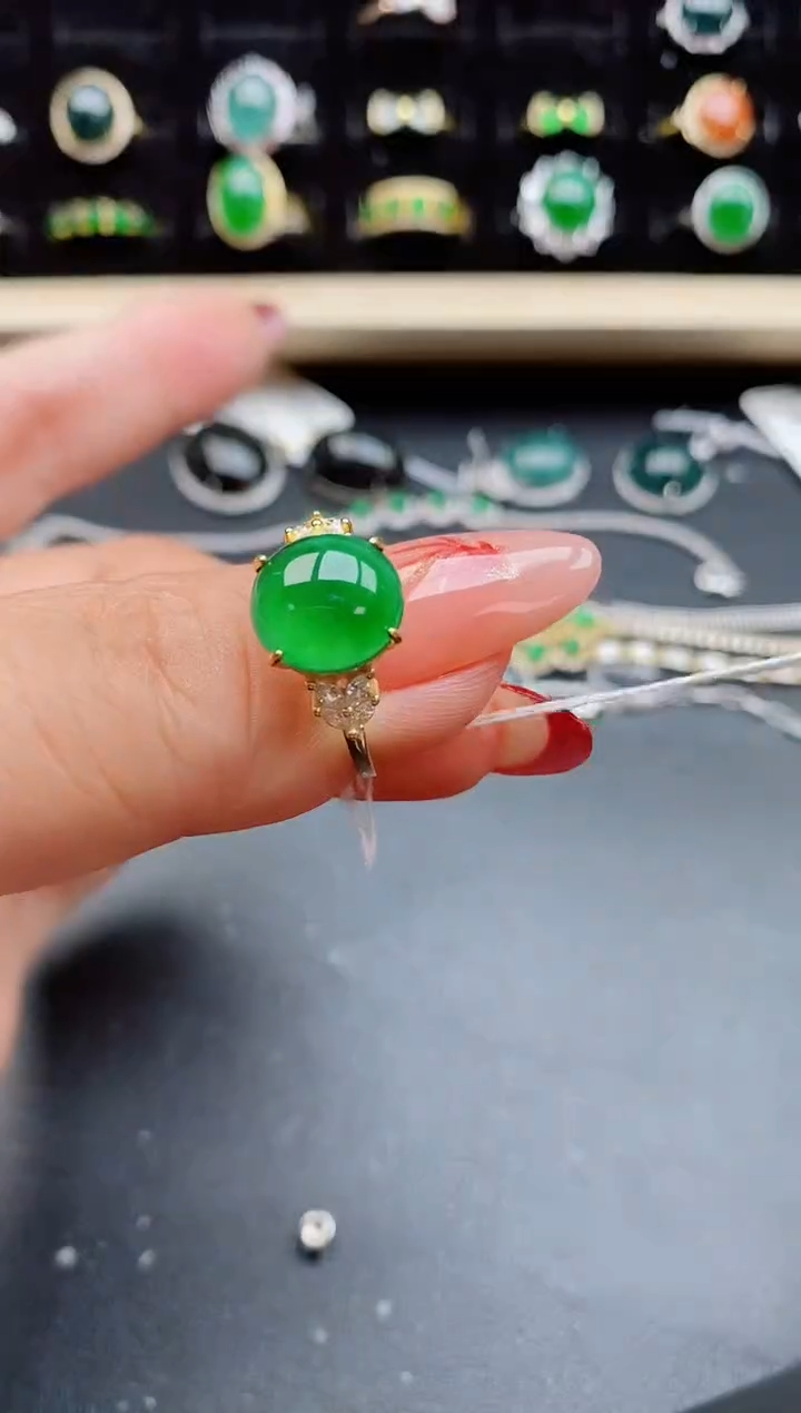 【闪购商品】翡翠戒指银S925镶嵌12121