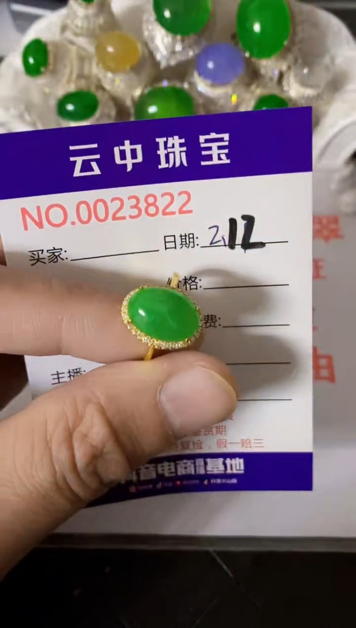 【闪购商品】翡翠戒指银S925镶嵌/3822