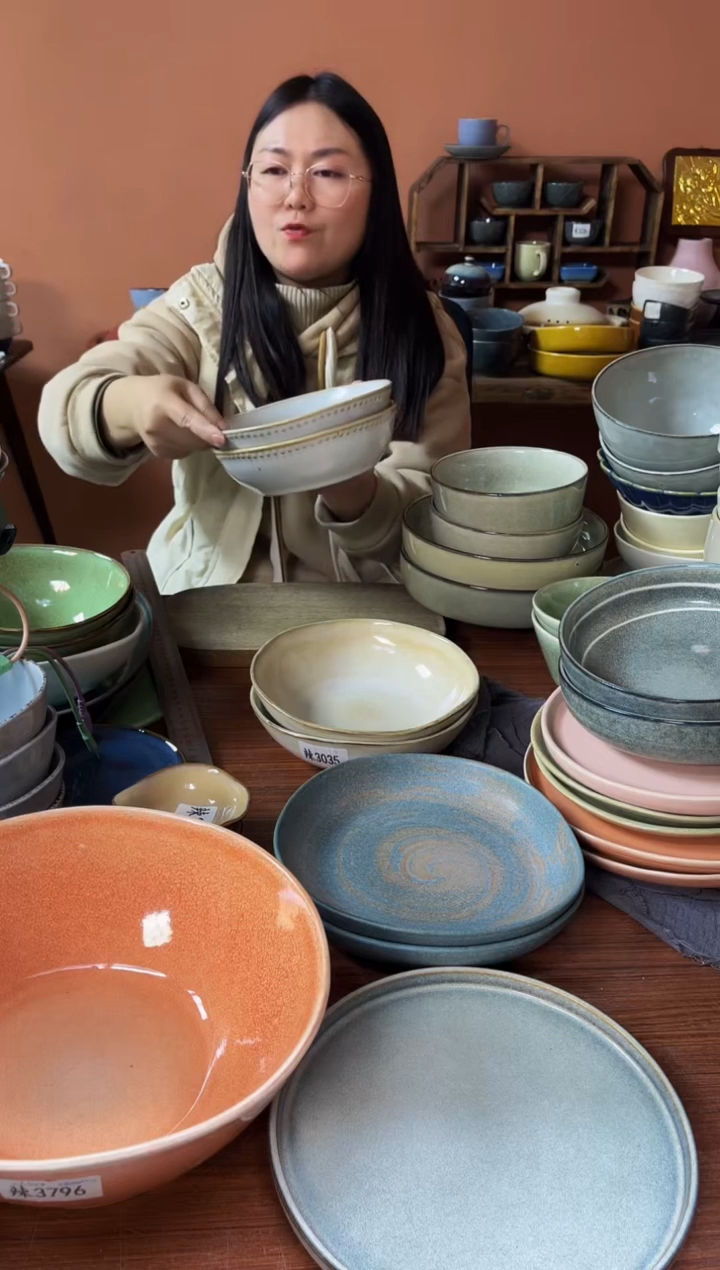 【闪购商品】碗A006  陶瓷异形碗两件套可能微瑕