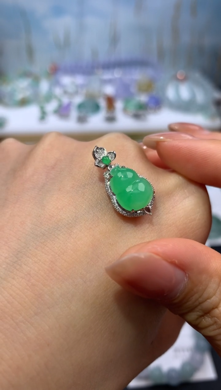 【闪购商品】定制翡翠18K金镶嵌模式推广期24小时鉴赏期