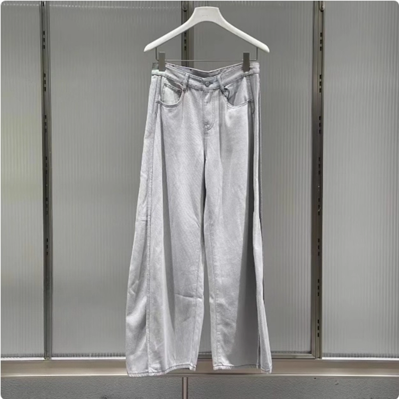 原2025秋冬新款休闲收腰阔腿香蕉弯刀牛仔裤女装潮