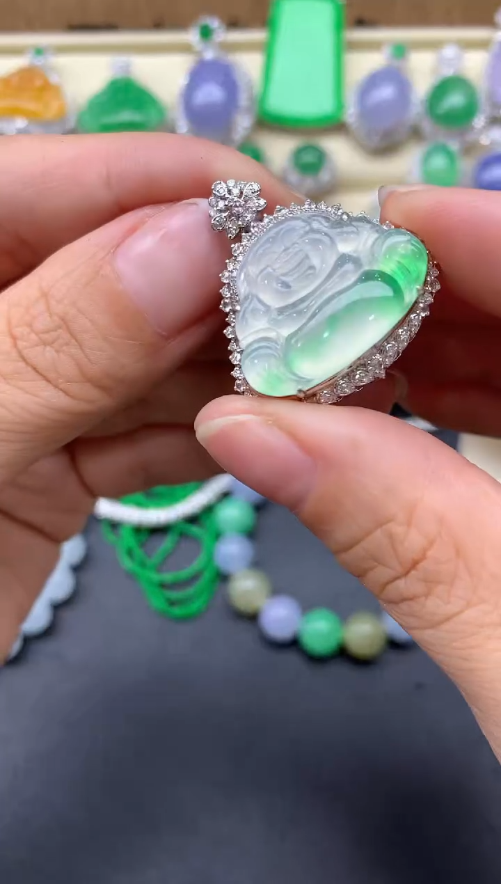 【闪购商品】翡翠颈饰18K金镶嵌651-中国好珍宝