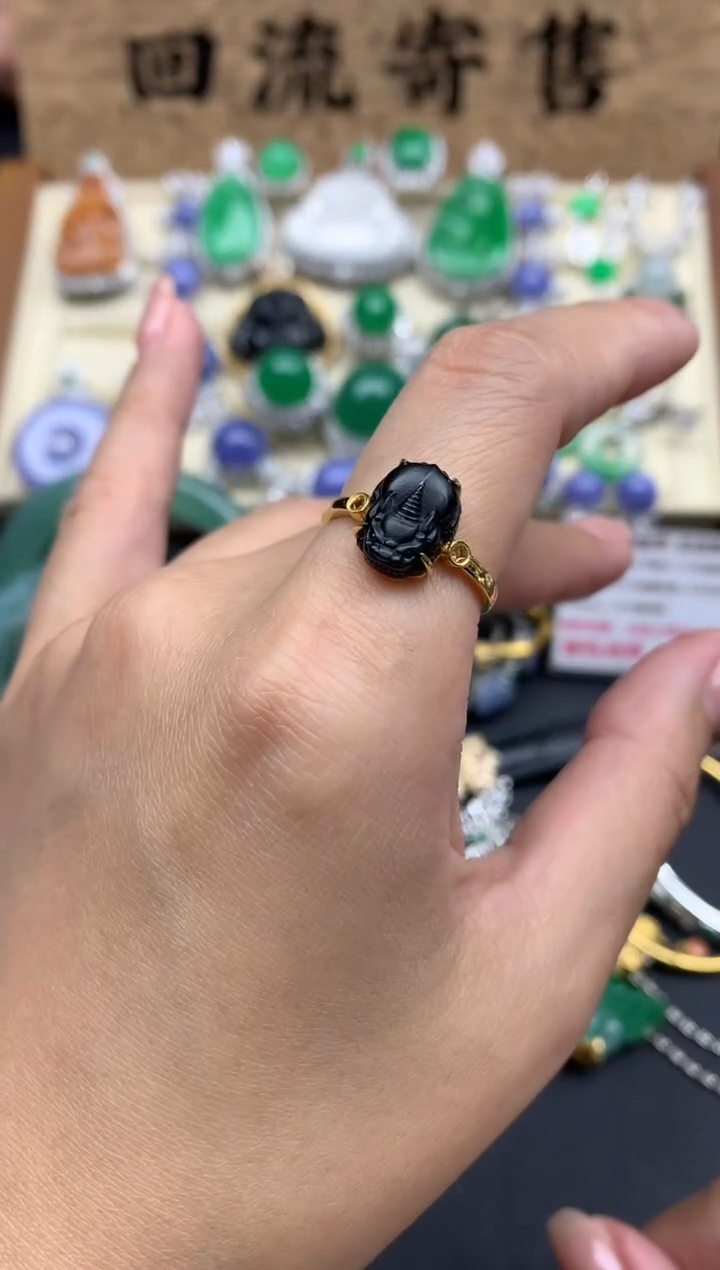 【闪购商品】翡翠戒指18K金镶嵌362-中国好珍宝