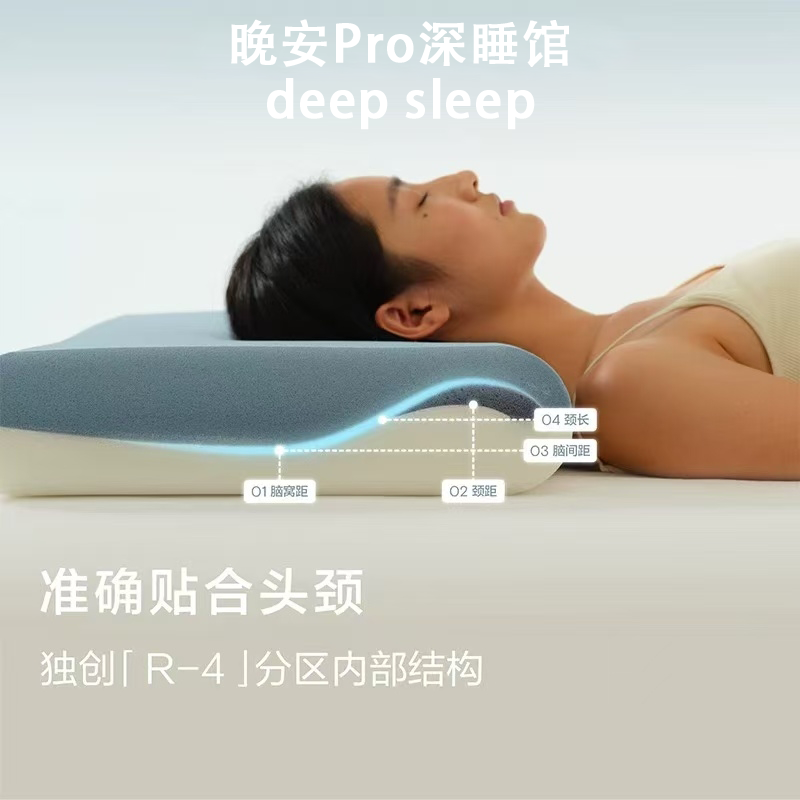 3.0三芯升级款】零压力慢回弹深睡护颈按摩记忆枕学生宿舍