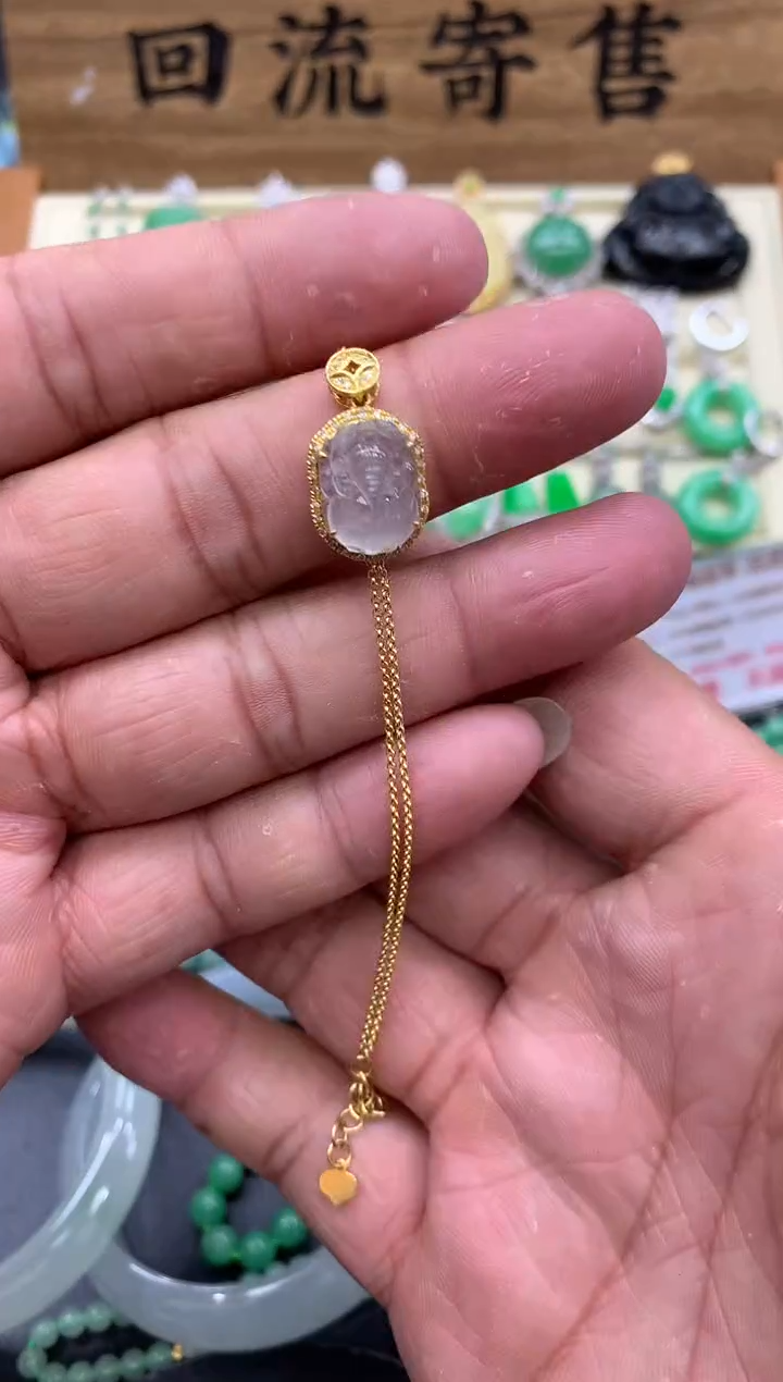 【闪购商品】翡翠手链18K金镶嵌207-中国好珍宝