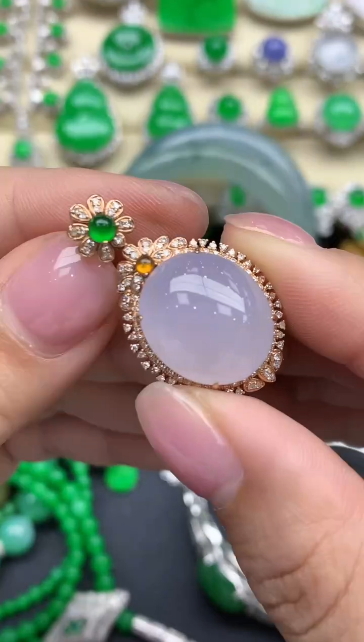 【闪购商品】翡翠颈饰18K金镶嵌523-中国好珍宝