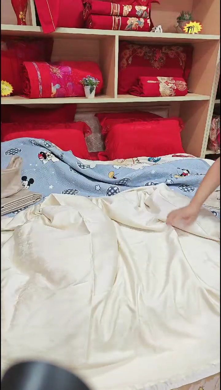 银鼠毛天丝提花被套2.0*2.3