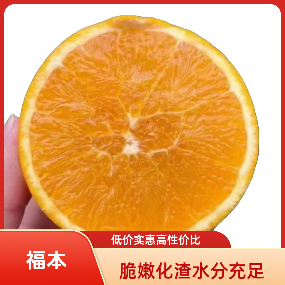 重庆市奉节脐橙江边福本新鲜采摘多汁孕妇维C天然香甜非赣南脐橙
