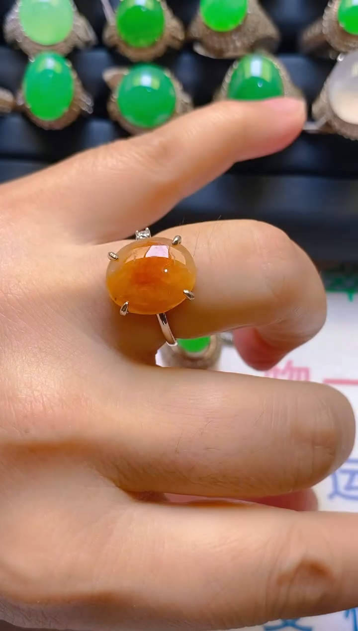 【闪购商品】翡翠耳饰银S925镶嵌天然A货翡翠1